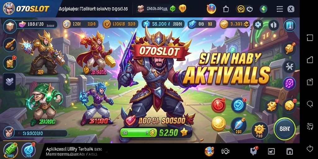 Tampilan antarmuka aplikasi 070SLOT yang menarik dan intuitif.