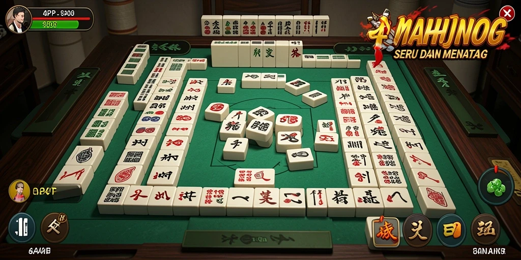 Screenshot gameplay 4P4P menampilkan aksi seru Mahjong.