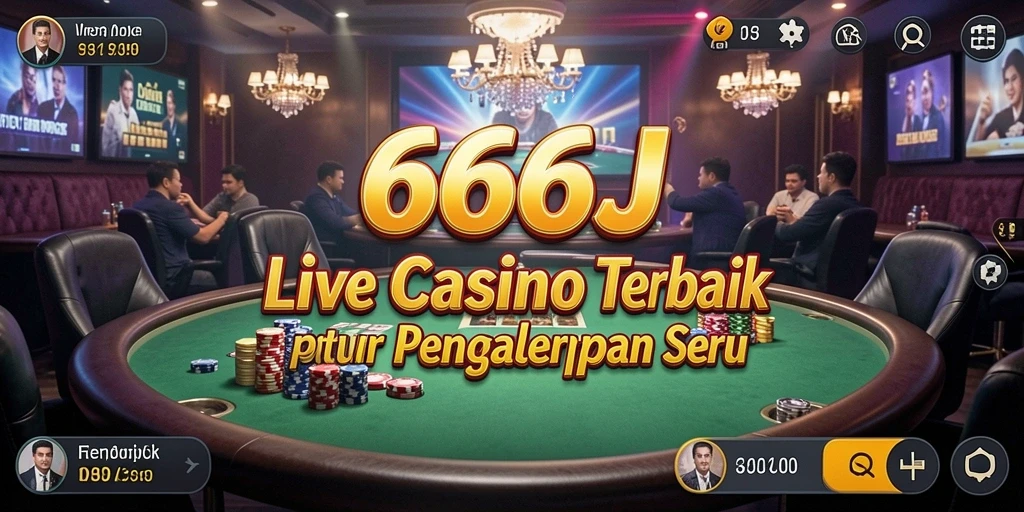 Tampilan gameplay mendebarkan dalam aplikasi Live Casino 666J.