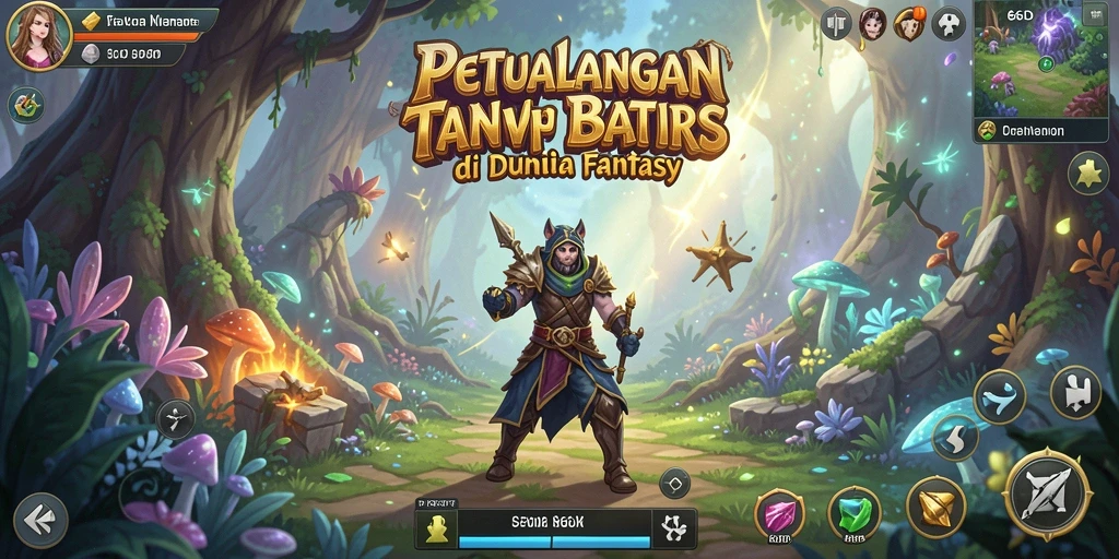 Tampilan pemandangan indah dalam gameplay RPG 66D.