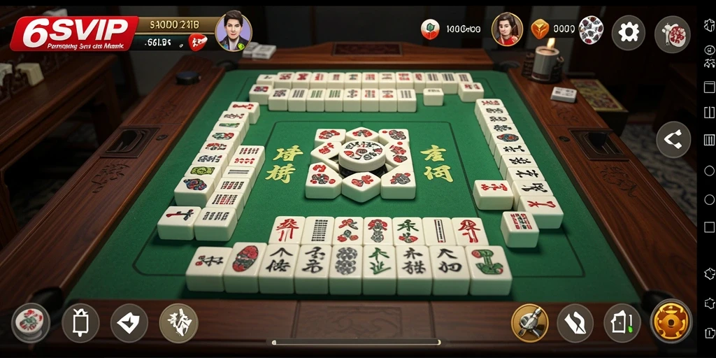 Tampilan gameplay seru dari 6SVIP dalam aksi Mahjong.