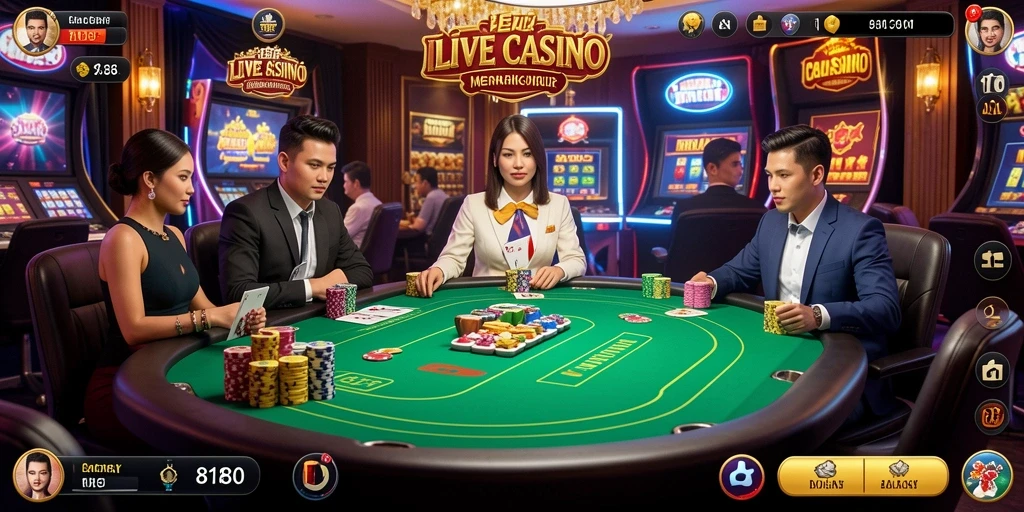 Tampilan gameplay Live Casino yang mengasyikkan dan interaktif.