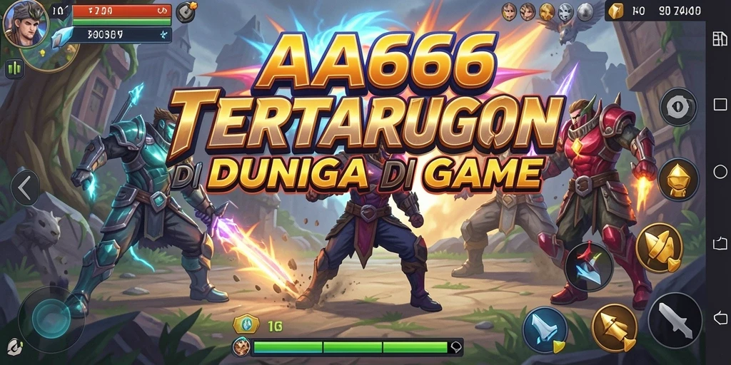 Gameplay AA666 menampilkan pertarungan seru dan karakter yang dinamis.