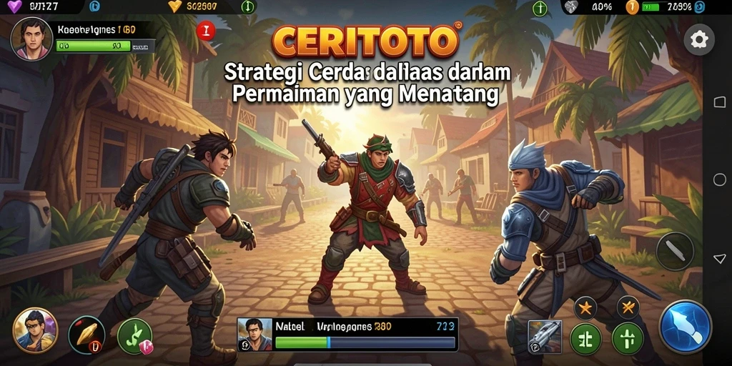 Tampilan seru gameplay strategi dalam CERITOTO