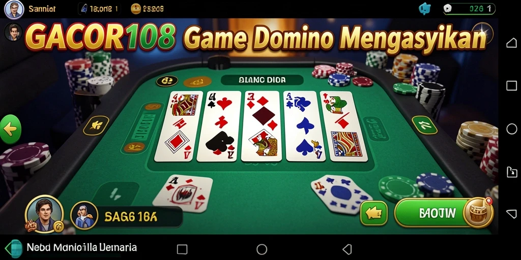 Tampilan menarik gameplay Domino GACOR108 yang seru.
