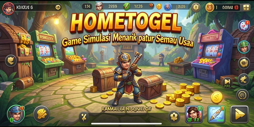 Tampilan gameplay HOMETOGEL yang menarik dan interaktif.