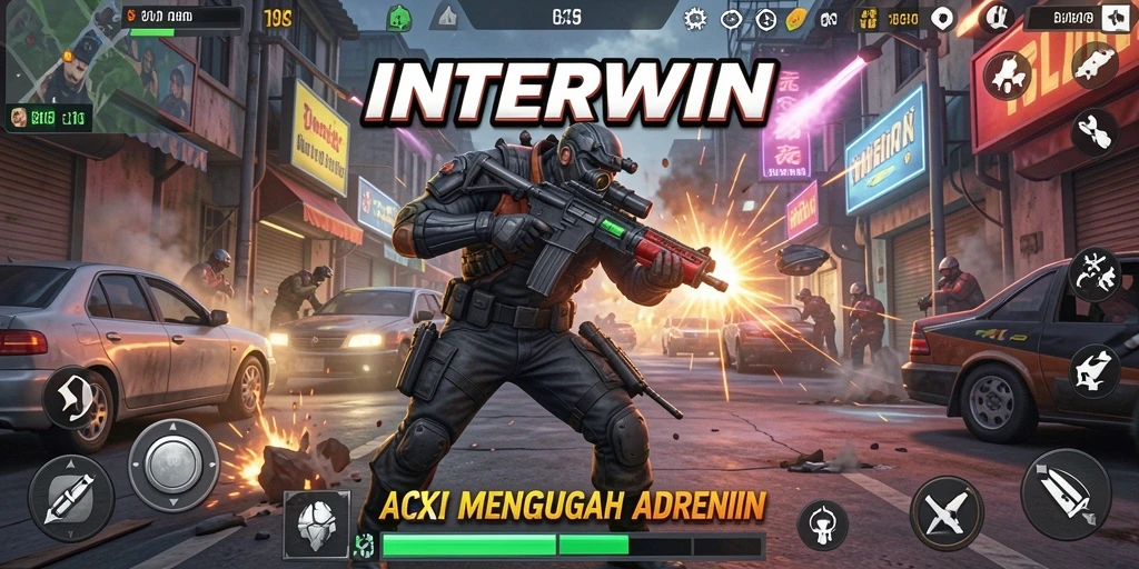 Tangkapan layar menampilkan aksi mendebarkan dalam INTERWIN.