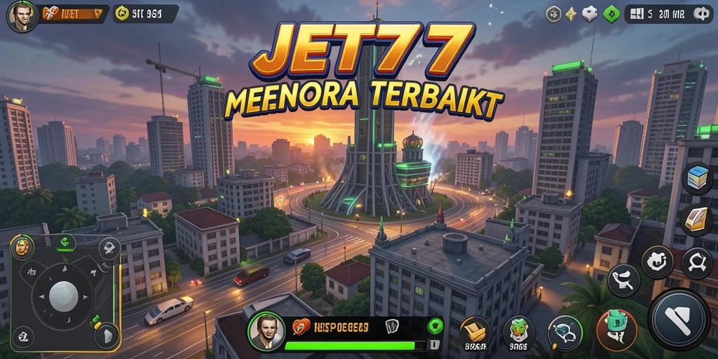 Tampilan gameplay JET77 dengan strategi Tower Defense yang menarik.