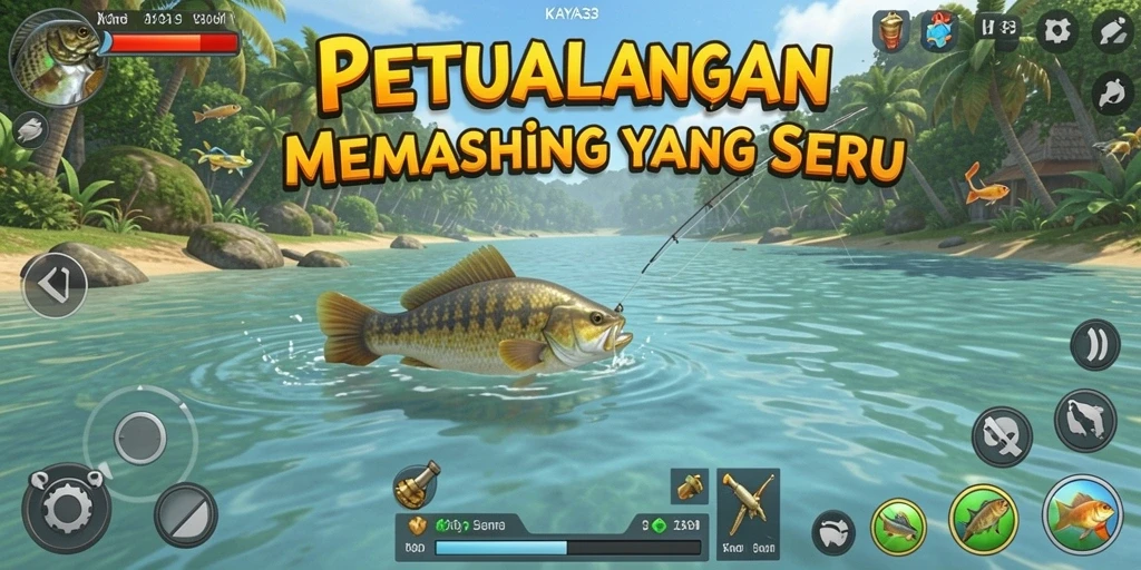 Tampilan gameplay KAYA33 yang menarik dan mendebarkan saat memancing.
