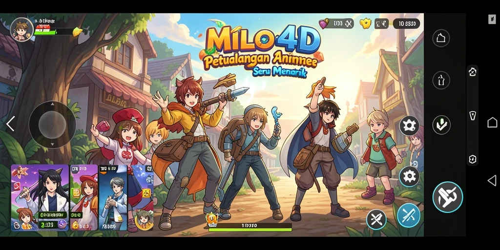 Screenshot gameplay seru dalam dunia Anime MILO4D.