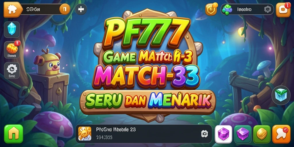 Screenshot utama PF777 menampilkan gameplay menarik dari Match-3.
