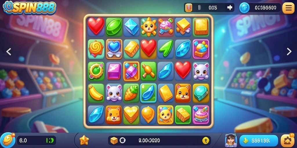 Tampilan gameplay SPIN88 yang menantang dan menyenangkan.