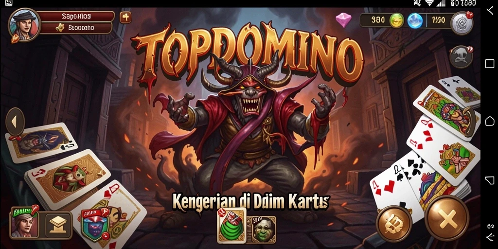 Gameplay seram dengan suasana menakutkan di TOPDOMINO.